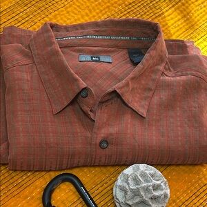 REI Men's Button Down Shirt - Brick Red